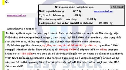 Bản tin chứng khoán: Morning call ngày 24/02/2021
