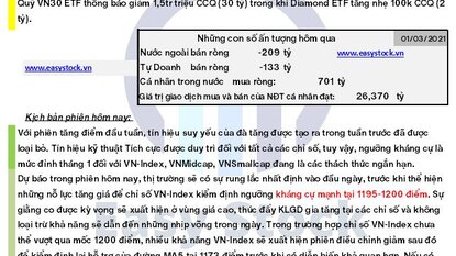 Bản tin chứng khoán: Morning call ngày 02/03/2021